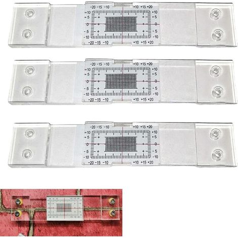3pcs Manual Wall Crack Gauge, for Measuring and Recording Injuries and Related Cracks on Corner Surfaces, Accurate Recording Tool