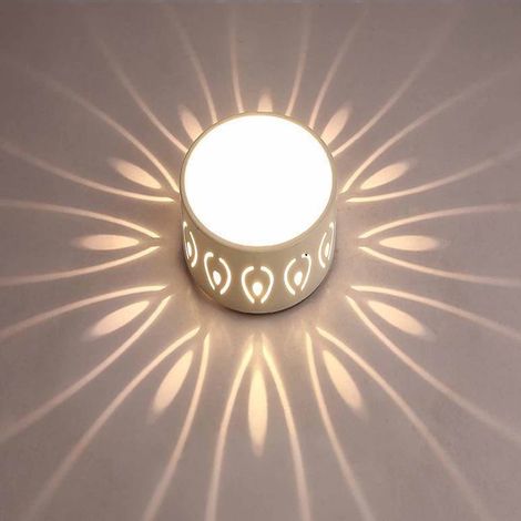 Plafonnier - Lustre Cristal LED - Luminaire Plafond Moderne pour Chambre À Coucher Couloir Balcon Porche - Lumière Blanc Chaud - Structure Fer Forgé - 15 x 15 x 5 cm - 1 Pièce (1/5)