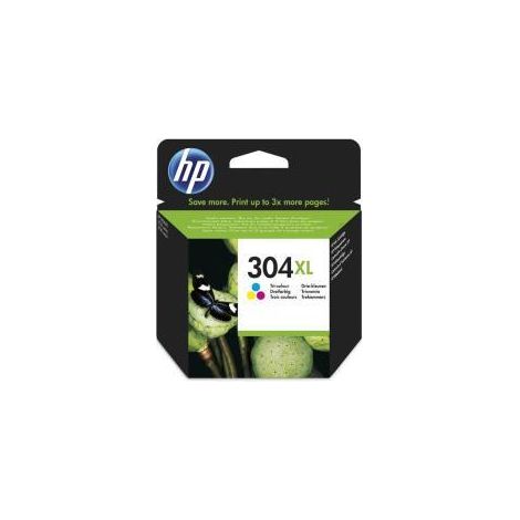 Cartuccia di Inchiostro Originale HP HPN9K07AE Tricromia Ciano Magenta Giallo 304XL per DeskJet 3720/3730 Series AiO HP ENVY 5020/5030 Series (1/2)