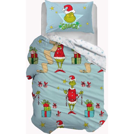 Parure de lit 1 Place 100% Coton, Housse de Couette 1 Place, Sac + taie d'oreiller (1/5)
