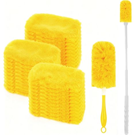 32 Pièces Plumeau Poussiere Recharge, 360 degrés Duster Nettoyage Recharge pour Nettoyer la Poussière, Compatible avec Plumeau (1/4)