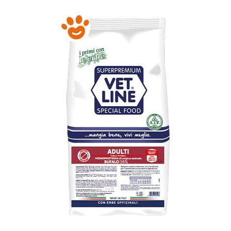 Vet Line Dog Adulti Taglia Piccola al Bufalo - Sacco 12,5 Kg -
