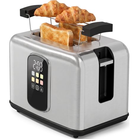 HOMCOM 2 Slice Toaster with Touch Screen, LED Countdown, 6 Browning Levels (1/5)