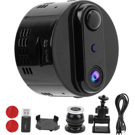 Mini Caméra 4K HD WiFi PIR Détecteur Mouvement Faible Consommation Surveillance Sécurité Maison Vision Nocturne (1/5)