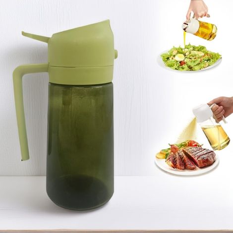 1 - Distributeur D'huile - Pulvérisateur D'huile - Flacon 2 En 1 Pour Cuisine - Versement Et Vaporisation Pratiques - Transparent - 20x6cm (1/5)