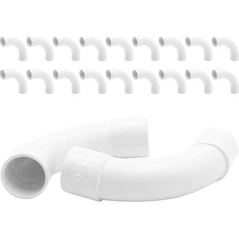 Lot de 20 coudes M20 en PVC pour tube électrique - Raccord à 90° (1/5)