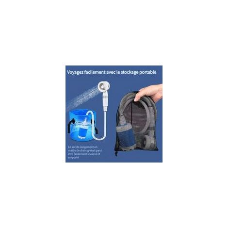 Douche de camping, pulvérisateur d'eau multi-usages avec 2 modes de pulvérisation pour le bain des animaux, le lavage de voiture, la randonnée, la plage, les voyages, les camping-cars (1/4)