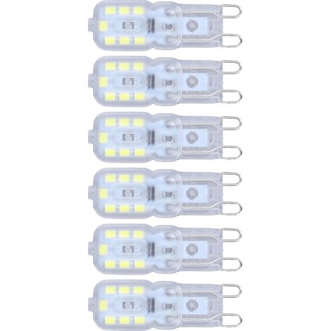 Ampoule G9 à intensité variable, protection des yeux, économie d'énergie, 14 LED, 3 W, pour lustre ou lampe de table (lot de 6), lumière chaude, 110 V (1/5)