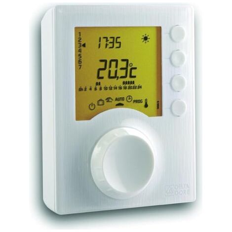 Thermostat filaire programmable Tybox 1117 pour chaudières, pompes à chaleur et poêles à bois. Programmation Gestion du chauffage - 6053005, Blanc, Taille unique