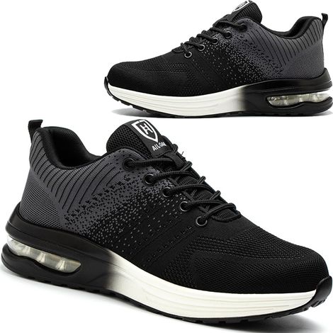 Chaussures Sécurité Hommes Femmes Gris Taille 39, Légères respirantes embout acier (1/5)
