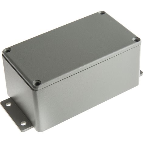 Boîtier RS PRO en Fonte d'aluminium, 139.6 x 63.8 x 55mm, Gris IP66, Blindé ( Prix pour 1 ) (1/3)