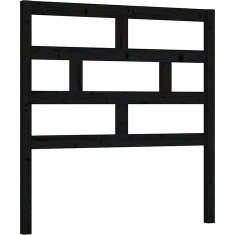 Maison Exclusive - Cabecero de cama madera maciza de pino negro 8 (1/5)