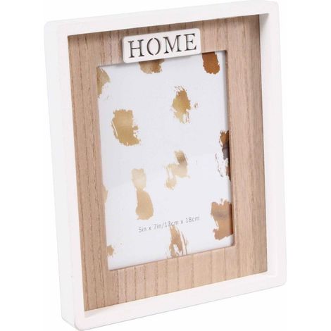 Portafoto "Home" in mdf bicolor, 20H25 cm (kit da 5) (1/2)