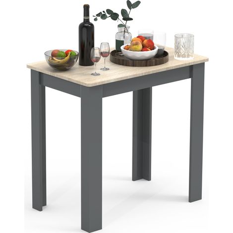 Mesa de comedor de madera mesa de cocina comedor 80x50 cm 76x80x50 - VCM (1/2)