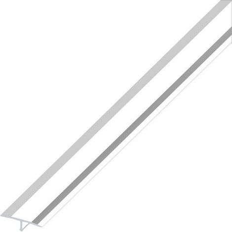 5PZ PROFILO DI COPERTURA GIUNTI ALLUMINIO Argento Cromato mm. 14x2,5 mt.