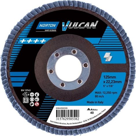 Disco de láminas Vulcan 125 mm P40