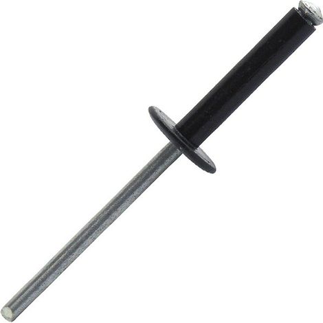 Rivets éclatés noir tête large aluminium/acier PBL Ø4,8x20mm - Boite de 250