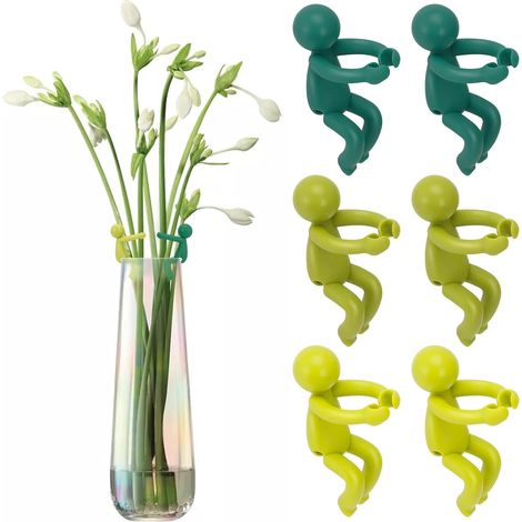 Lntyq Lot de 6 supports pour plantes - Accessoires pour plantes - Cadeaux pour les amateurs de plantes - Support pour plantes - Porte-fleurs réutilisable