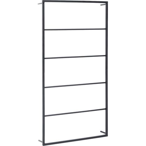 Porta asciugamani da bagno 116 cm acciaio nero 020001650