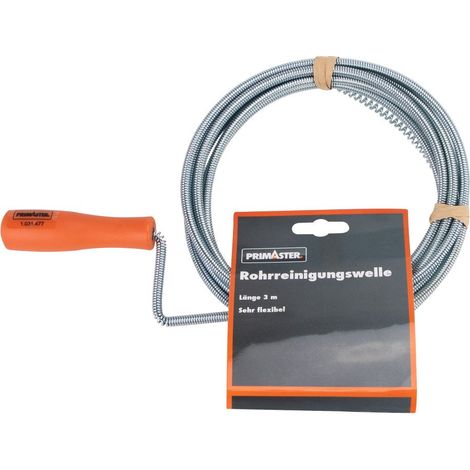 Primaster Rohrreinigungswelle 3 m Kralle Rohrreinigungsspirale Rohrspirale