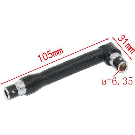 Clé à douille en L, double tête, petit embout de tournevis de 6,35 mm, clé d'angle pour les menuisiers (1/5)