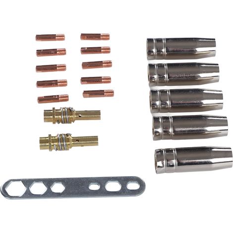 Buse de protection de soudage, embout de contact, kit de connexion, consommables pour torche de soudage MB15