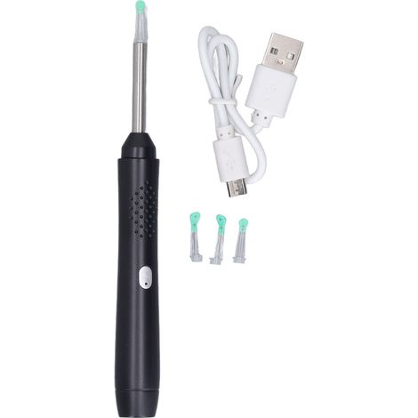 Ohrenschmalzentfernungswerkzeug mit LED-Licht, 1080p-Ohrenkamera, 4 Silikonlöffeln für den Heimgebrauch, 150 mAh (1/5)