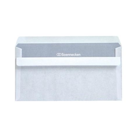 Briefumschlag DIN lang 220 x 110 mm (B x H) ohne Fenster 75g/m² mit Selbstklebung Papier weiß 25 St./Pack. (1/4)