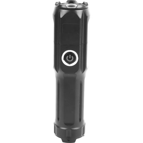 2 lampes torches, zoom télescopique, lumière puissante, rechargeables par USB, projecteur portable pour randonnée longue portée (1/5)