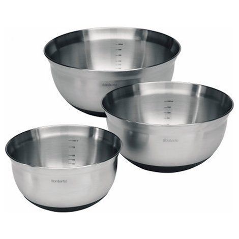 Brabantia Set di ciotole miscelatrici in acciaio inox (1/4)