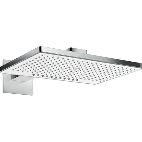 Hansgrohe Rainmaker Select - Douche de tête 460, 2 jets EcoSmart 9l/min, bras de douche 460 mm, blanc/chrome 24015400 (1/5)