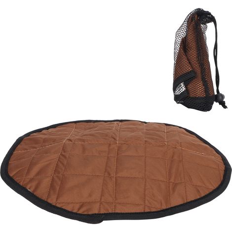 Coussin rond de jardin pour genoux, résistant à l'humidité et imperméable, idéal pour les pique-niques, marron. (1/5)