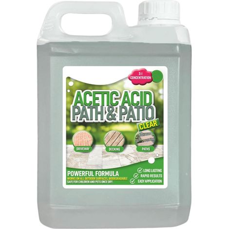 1 x 2.5 Litres Strong Garden Acetic Acid Vinegar Concentrated Outdoor Cleaner