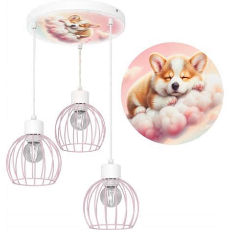 LAMPADA DA SOFFITTO PER BAMBINI A FORMA DI CANE A SOSPENSIONE LED LAMPADA POLACCA E27 LAMPADA POLACCA (1/5)
