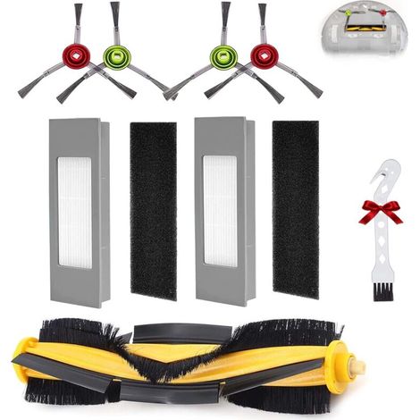 Accessoires pour Ecovacs Deebot T9, T9+, T8, T8+, T8MAX, N8, N8+, N8 Pro, N8 Pro+, T8 AIVI, 920,950, N7 Aspirateur, 1 brosse rotative + 2 filtres HEPA + 4 brosses latérales + 1 Brosse (1/5)