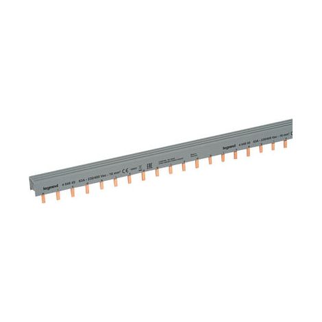 Peigne d'alimentation 4P HX³ traditionnel pour bornes à vis - longueur 56 modules - 404945 (1/2)