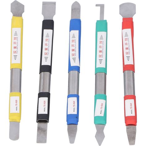 Lot de 5 Barres de Levier Multifonctions Grattoir Colle Racloir Acier Inoxydable Outil de Réparation TE020 (1/5)