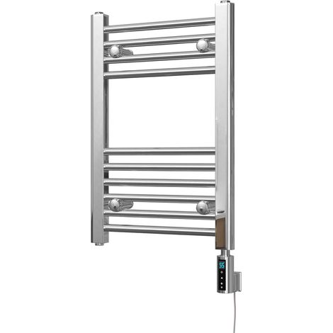 Zennor - Chrome Electric Towel Rail H600mm x W400mm Straight 150w Thermostatic WIFI (1/3)