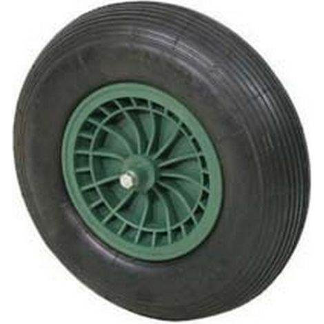 1PZ RUOTA PER CARRIOLA PNEUMATICA CON CUSCINETTI - perno mm.20x130, interasse mm.80