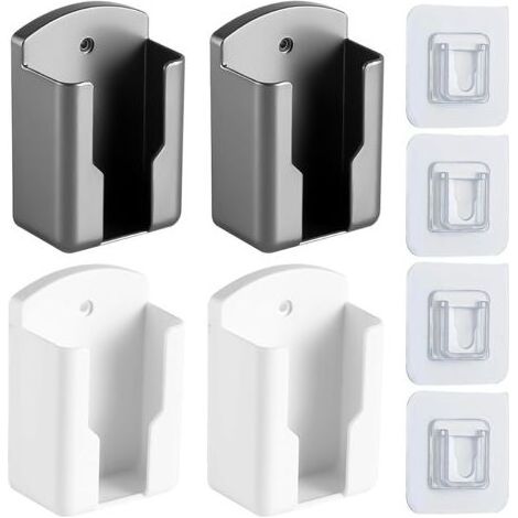 Set di 4 scatole autoadesive per riporre i telecomandi - Montaggio a parete in plastica, 2 colori (1/5)