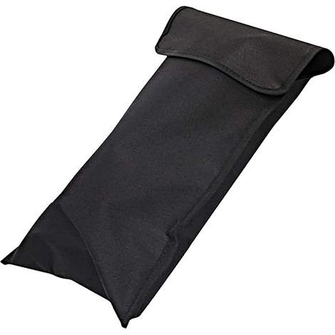 Sac de rangement pour outils de barbecue - Sac à outils de barbecue pliable en tissu Oxford Sac à outils de barbecue imperméable, noir, 47,5 x 21 cm (1/5)