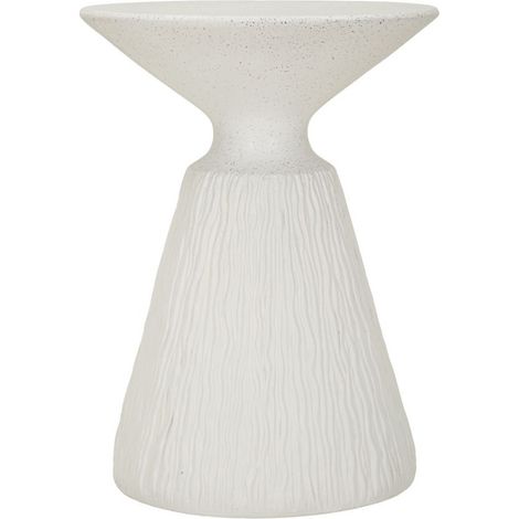 Tavolino d'appoggio Cone in MGO bianco Ø 40x53 cm