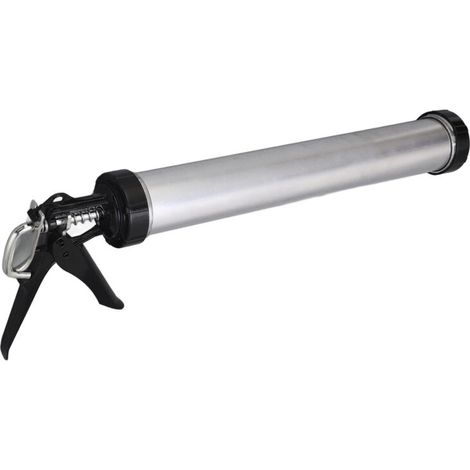 Pistolet à calfeutrer en silicone avec tube en aluminium (1 pièce), capacité de 600 ml, fourni avec 10 embouts.