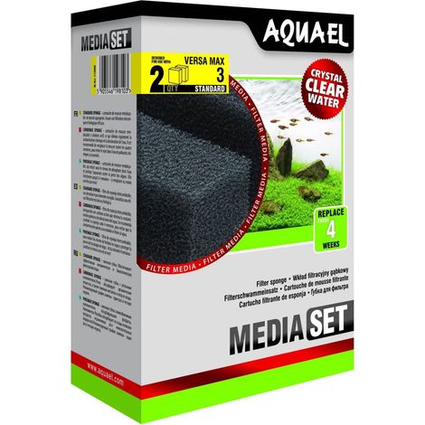 Cartucho de esponja Aquael para filtro de medios Versamax FZN-3 (Juego de 2 piezas)
