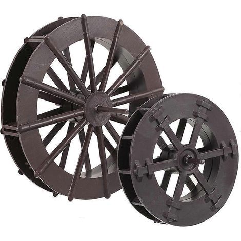 Lot de 2 roues de rechange pour fontaine à eau de table, roue de la fortune pour agencement de scènes DIY-13.50X13.50X8.50CM (1/4)