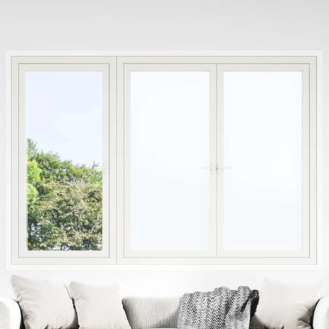 vidaXL Láminas de ventana esmerilada 5 uds PVC blanco (1/5)