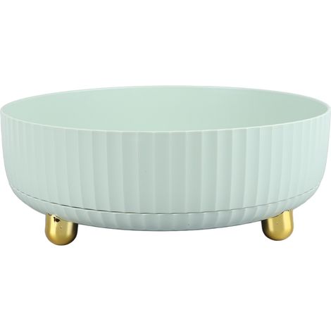 Großes, hellgrünes, drehbares Kunststofftablett (28 x 10 x 8 cm), 360° drehbar, ideal für Wohnzimmer, Küche und Badezimmer (1/5)