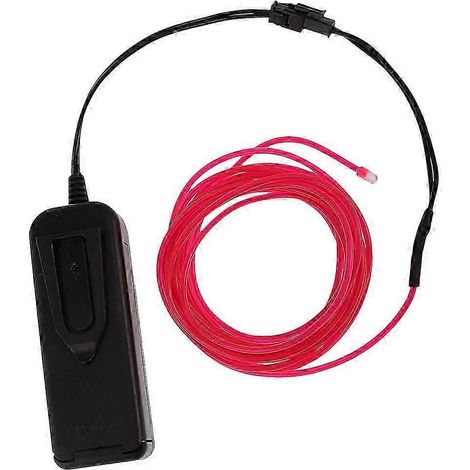 Guirlande lumineuse LED néon luminescente EL de 1 m, rouge-3 Meters-Pink (1/5)