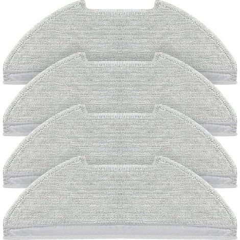 Lot de 4 Chiffons de Rechange Lavables pour Aspirateur Robot Eureka E10s (1/5)