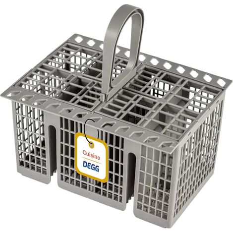 1 Panier à couverts, Poignée ergonomique, Plastique renforcé, Compartiments multiples, Pour lave-vaisselle universel (1/5)